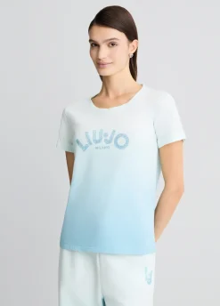 Liu Jo Camiseta con logotipo y strass-Mujer Ropa Deportiva