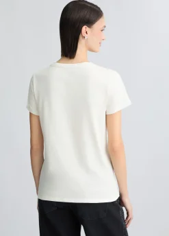 Liu Jo Camiseta con logotipo y strass-Mujer Ropa Deportiva|Camisetas Y Tops