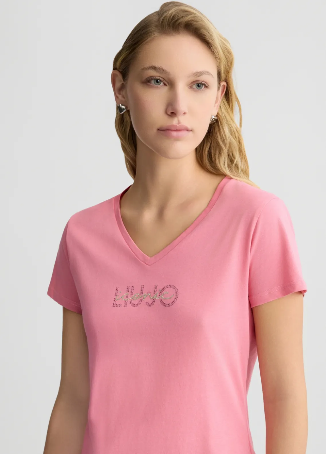 Liu Jo Camiseta con logotipo y strass-Mujer Ropa Deportiva|Camisetas Y Tops