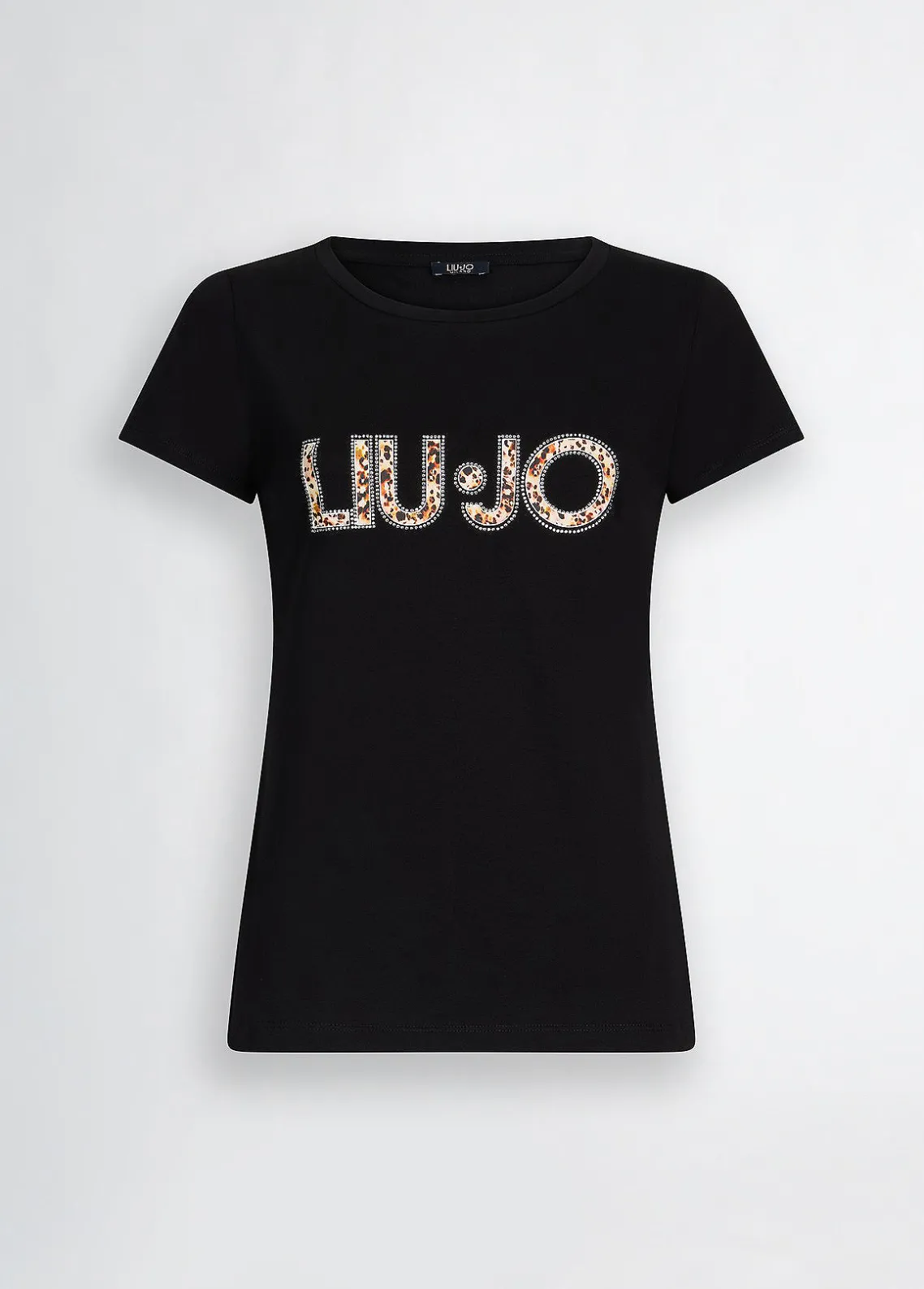 Liu Jo Camiseta con logotipo y strass-Mujer Moda Baño|Camisetas Y Tops