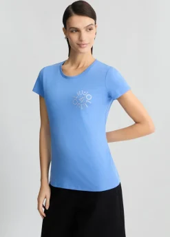 Liu Jo Camiseta con logotipo y strass-Mujer Camisetas Y Tops