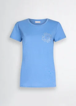 Liu Jo Camiseta con logotipo y strass-Mujer Camisetas Y Tops