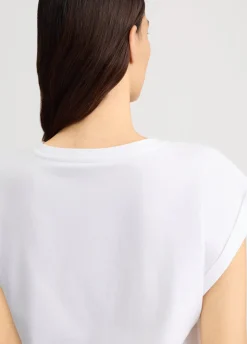 Liu Jo Camiseta con logotipo y strass-Mujer Moda Baño|Camisetas Y Tops