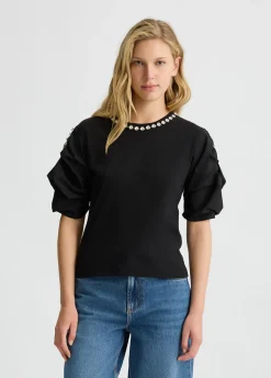 Liu Jo Camiseta con pedrería-Mujer Camisetas Y Tops