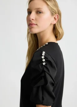 Liu Jo Camiseta con pedrería-Mujer Camisetas Y Tops