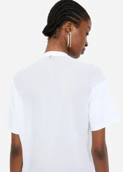 Liu Jo Camiseta con perlas y strass-Mujer Camisetas Y Tops