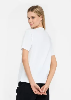 Liu Jo Camiseta con perlas y strass-Mujer Camisetas Y Tops