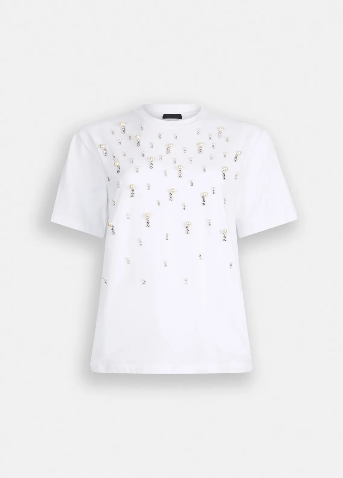 Liu Jo Camiseta con perlas y strass-Mujer Camisetas Y Tops
