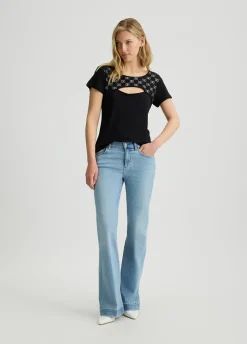 Liu Jo Camiseta con recorte-Mujer Moda Baño|Camisetas Y Tops