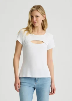 Liu Jo Camiseta con recorte-Mujer Moda Baño