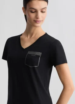 Liu Jo Camiseta con strass-Mujer Ropa Deportiva|Camisetas Y Tops