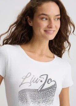 Liu Jo Camiseta con strass-Mujer Moda Baño|Camisetas Y Tops