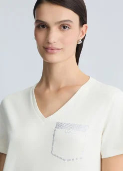 Liu Jo Camiseta con strass-Mujer Ropa Deportiva|Camisetas Y Tops