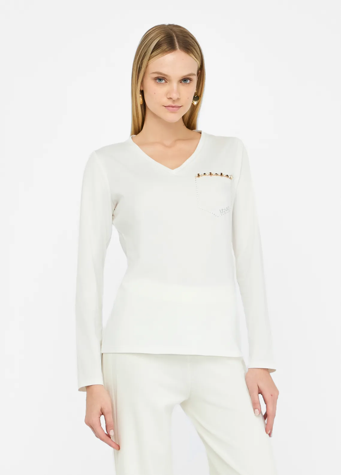 Liu Jo Camiseta con strass-Mujer Camisetas Y Tops