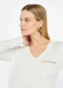 Liu Jo Camiseta con strass-Mujer Camisetas Y Tops