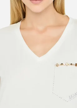 Liu Jo Camiseta con strass-Mujer Camisetas Y Tops