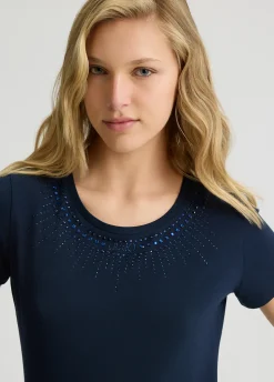 Liu Jo Camiseta con strass-Mujer Ropa Deportiva|Camisetas Y Tops