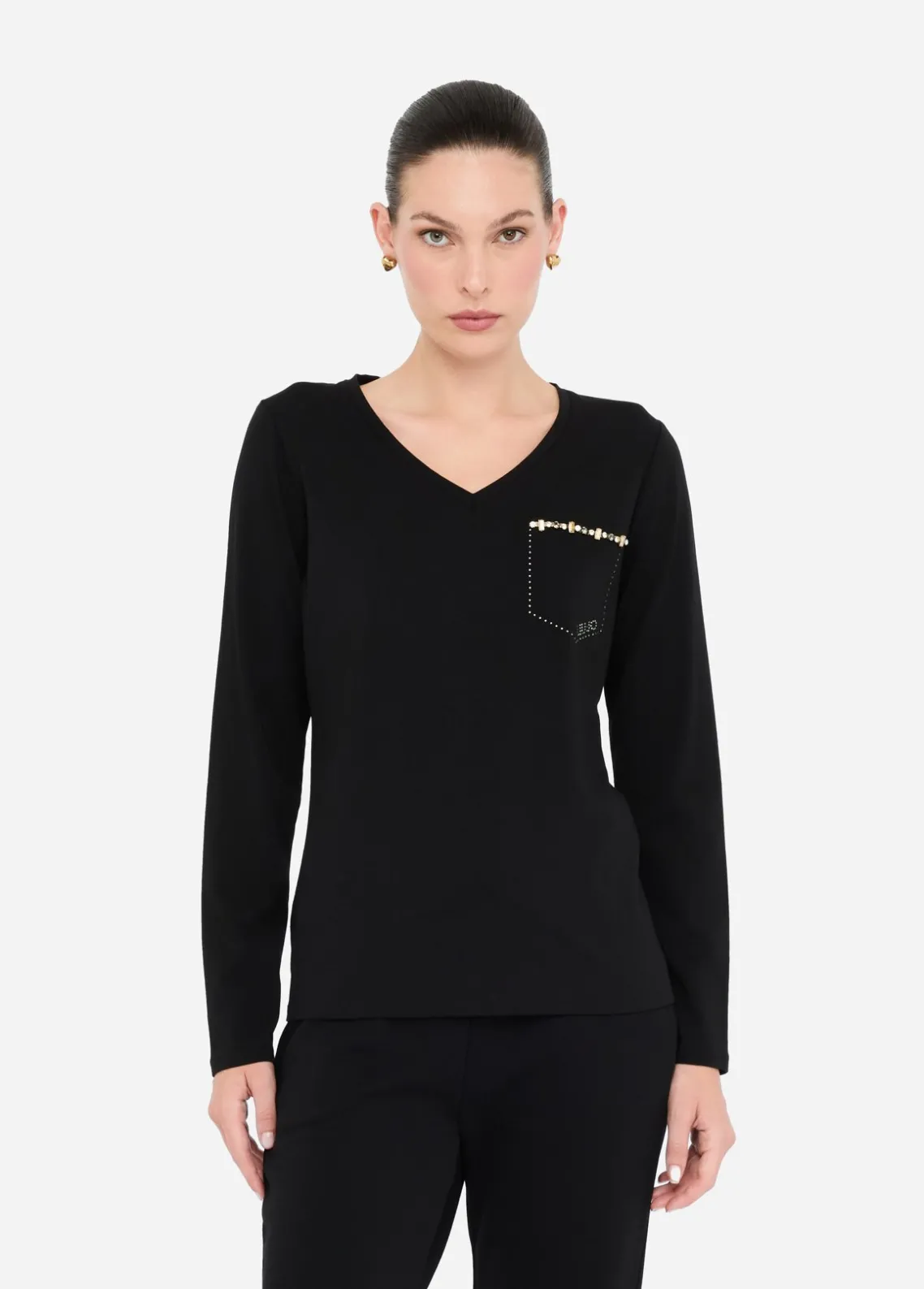 Liu Jo Camiseta con strass-Mujer Camisetas Y Tops