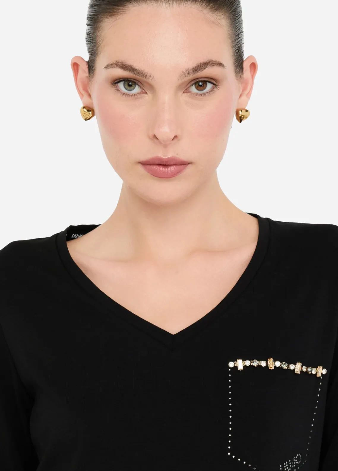 Liu Jo Camiseta con strass-Mujer Camisetas Y Tops