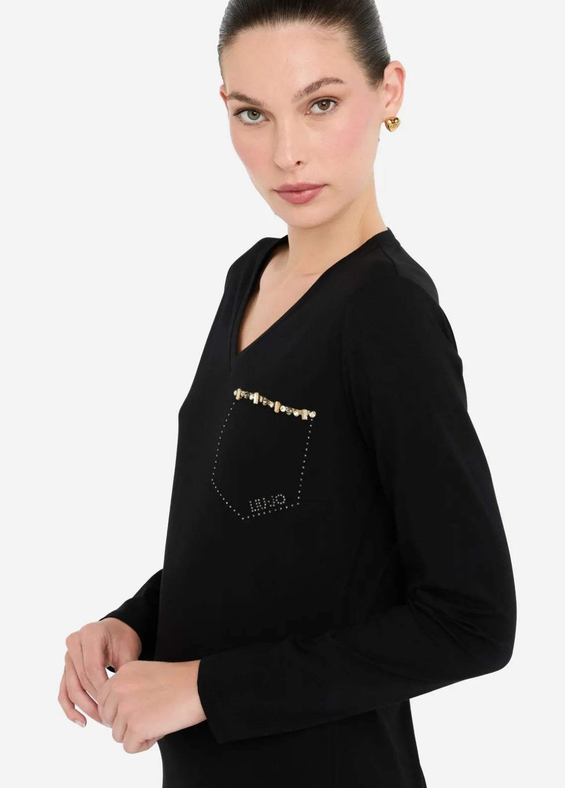 Liu Jo Camiseta con strass-Mujer Camisetas Y Tops