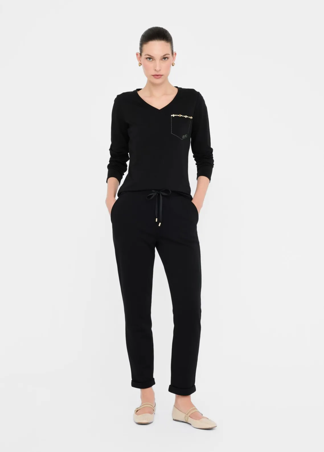 Liu Jo Camiseta con strass-Mujer Camisetas Y Tops