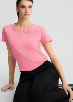 Liu Jo Camiseta con strass-Mujer Ropa Deportiva|Camisetas Y Tops