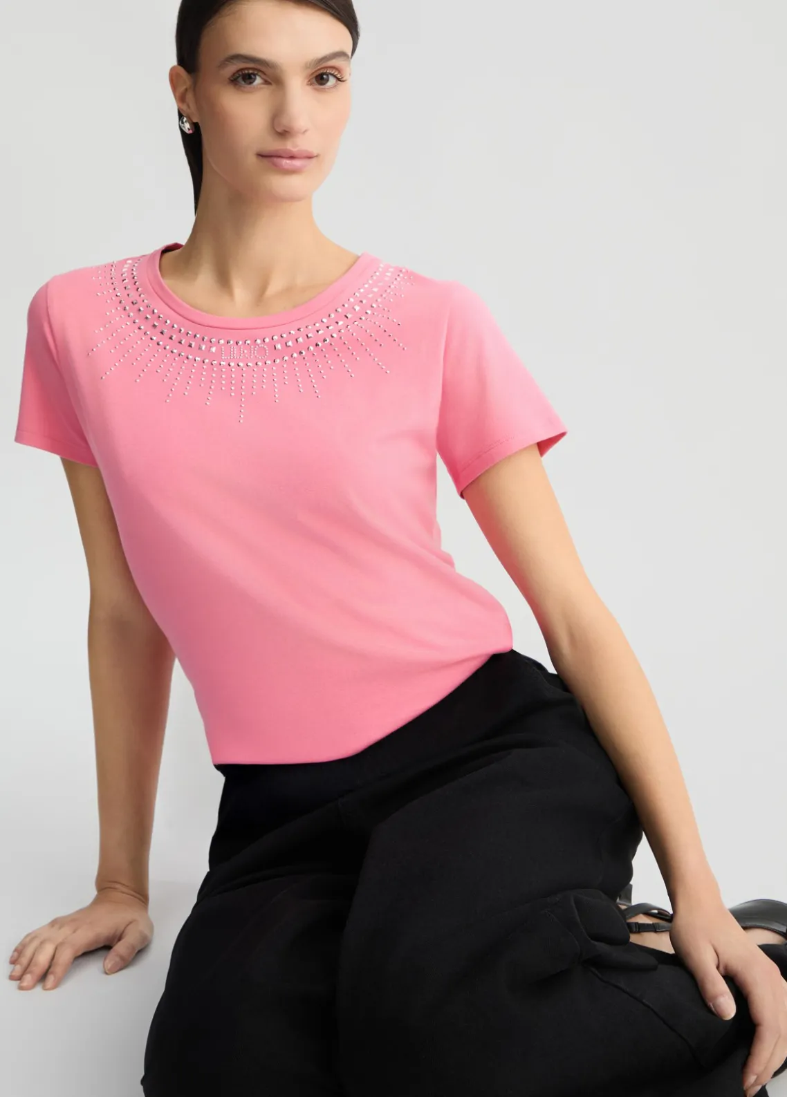Liu Jo Camiseta con strass-Mujer Ropa Deportiva|Camisetas Y Tops
