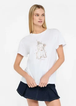 Liu Jo Camiseta con strass-Mujer Camisetas Y Tops