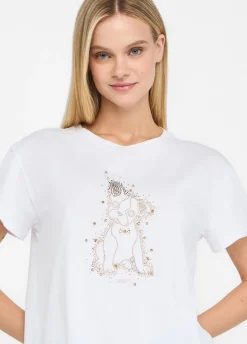 Liu Jo Camiseta con strass-Mujer Camisetas Y Tops