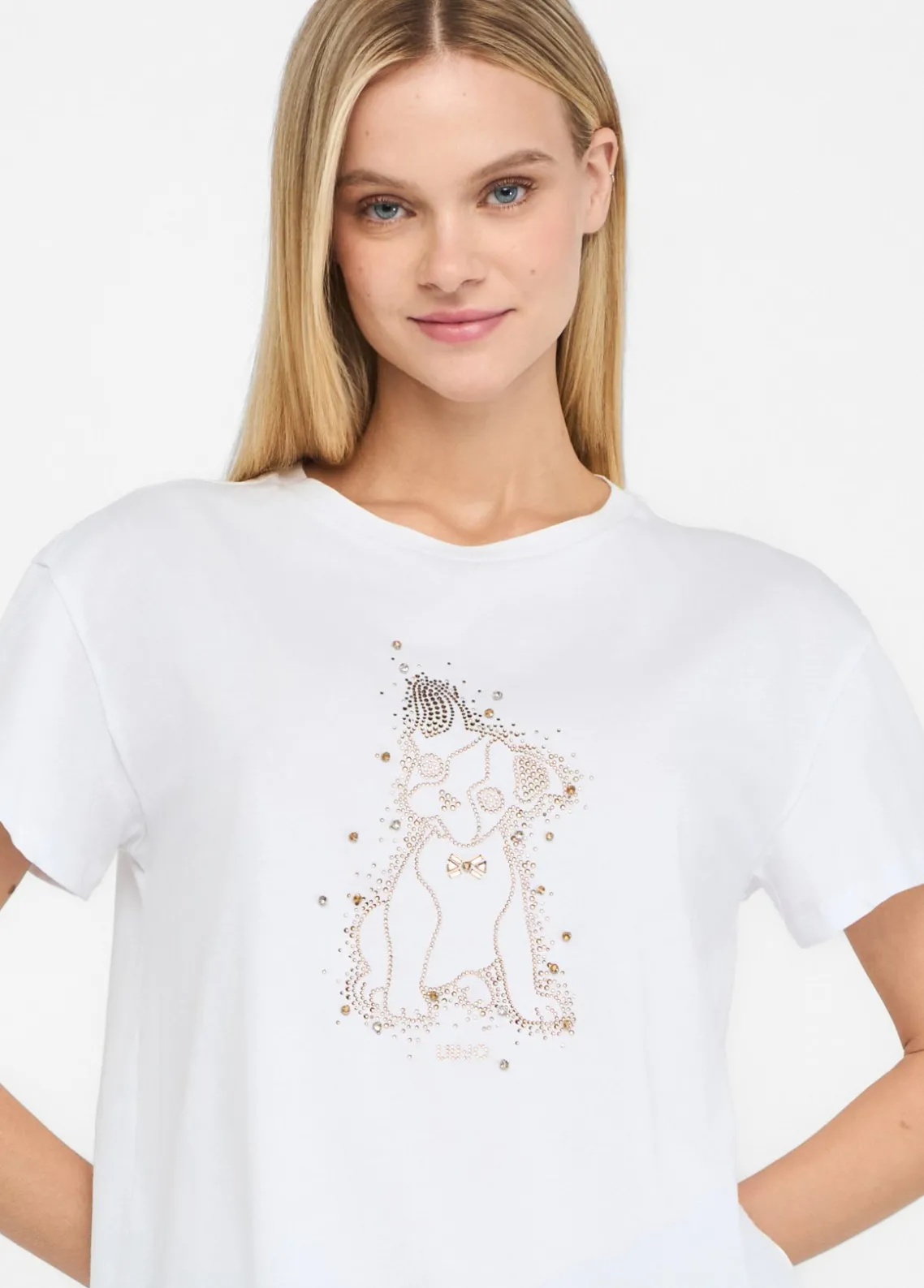 Liu Jo Camiseta con strass-Mujer Camisetas Y Tops