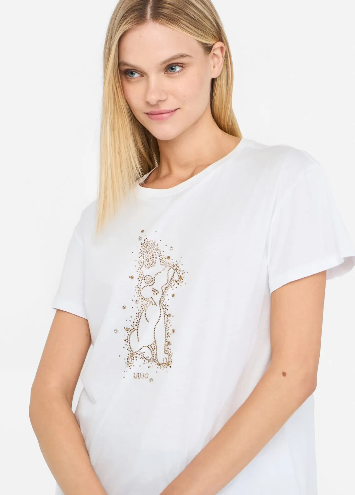 Liu Jo Camiseta con strass-Mujer Camisetas Y Tops