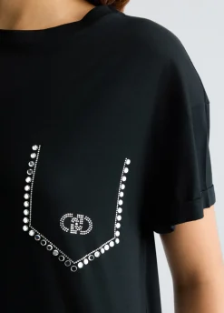 Liu Jo Camiseta con strass-Mujer Camisetas Y Tops