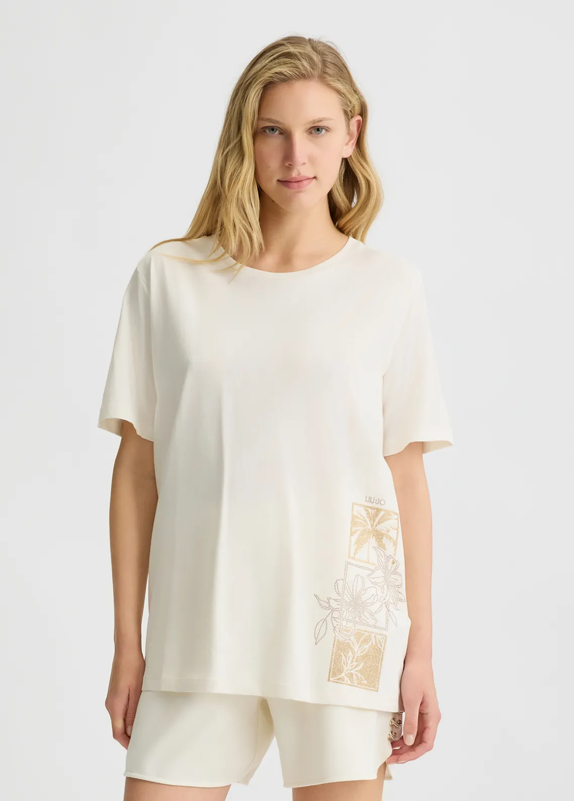 Liu Jo Camiseta con strass-Mujer Ropa Deportiva|Camisetas Y Tops