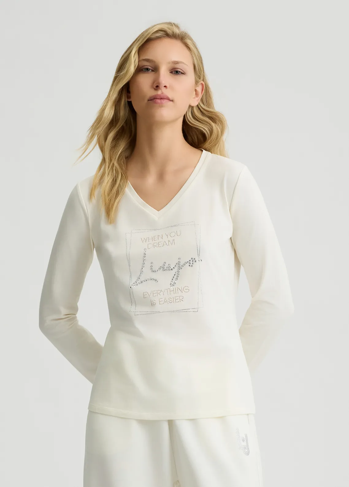 Liu Jo Camiseta con strass Better-Mujer Ropa Deportiva|Camisetas Y Tops