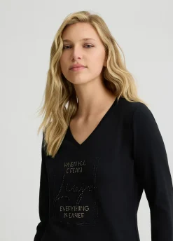 Liu Jo Camiseta con strass Better-Mujer Ropa Deportiva|Camisetas Y Tops