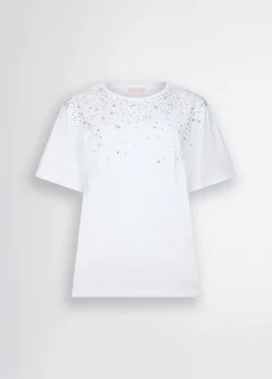 Liu Jo Camiseta con strass y pedrería-Mujer Camisetas Y Tops