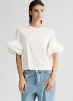 Liu Jo Camiseta con volante-Mujer Camisetas Y Tops
