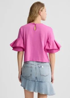 Liu Jo Camiseta con volantes-Mujer Camisetas Y Tops