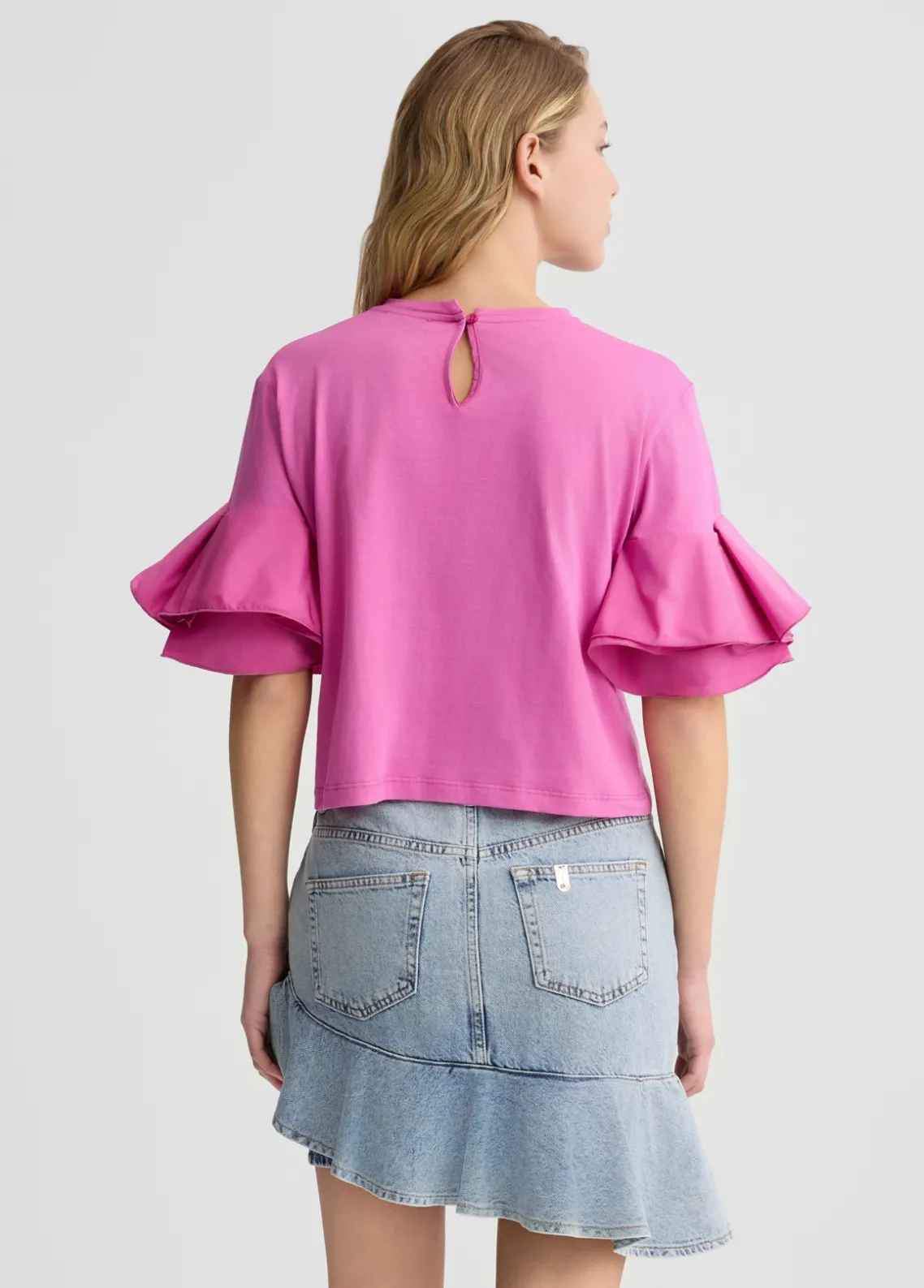 Liu Jo Camiseta con volantes-Mujer Camisetas Y Tops
