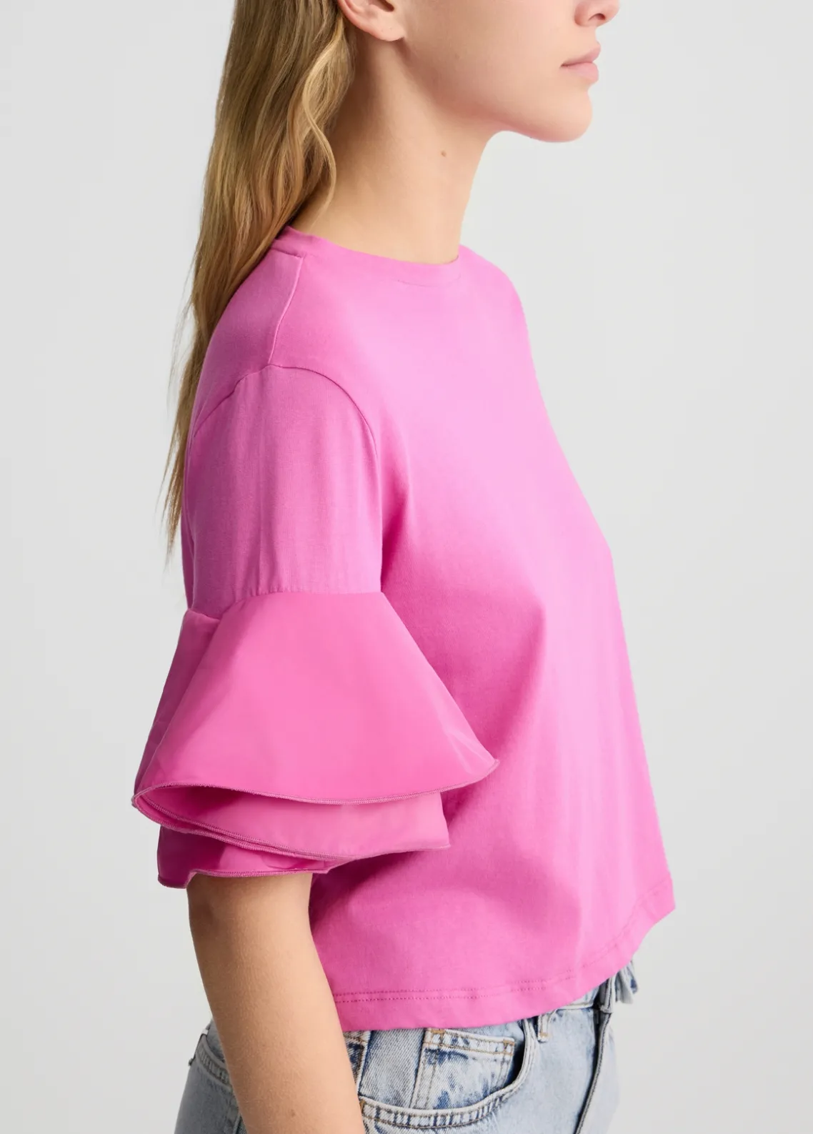Liu Jo Camiseta con volantes-Mujer Camisetas Y Tops