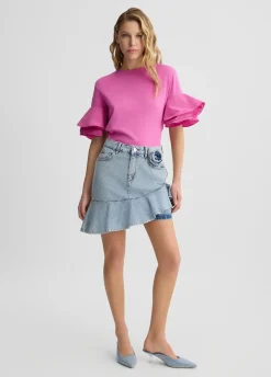 Liu Jo Camiseta con volantes-Mujer Camisetas Y Tops