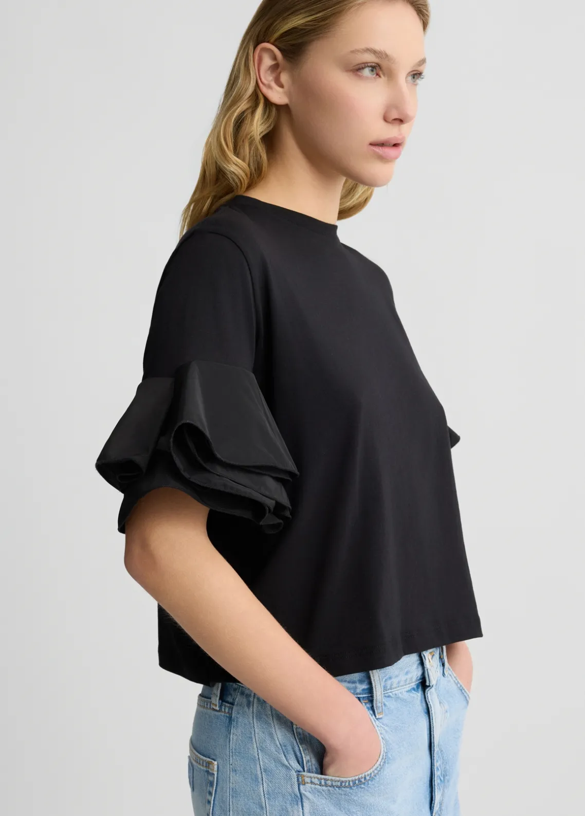 Liu Jo Camiseta con volantes-Mujer Camisetas Y Tops