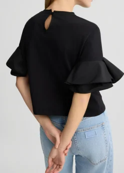 Liu Jo Camiseta con volantes-Mujer Camisetas Y Tops