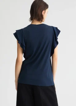 Liu Jo Camiseta con volantes-Mujer Ropa Deportiva|Camisetas Y Tops