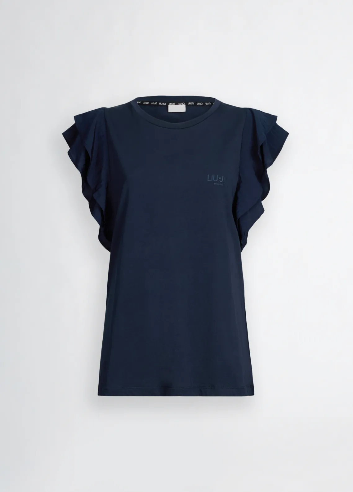 Liu Jo Camiseta con volantes-Mujer Ropa Deportiva|Camisetas Y Tops
