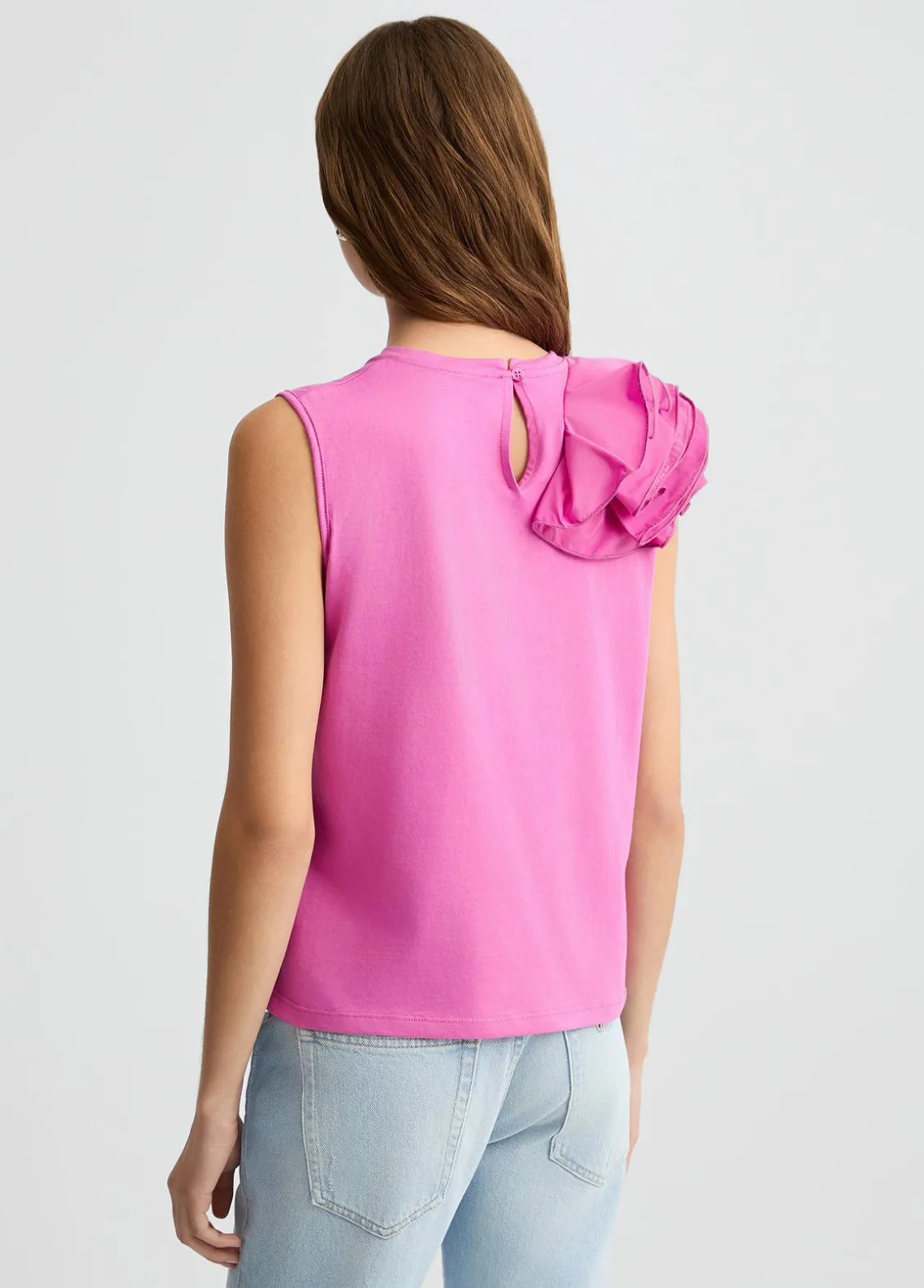 Liu Jo Camiseta con volantes-Mujer Camisetas Y Tops