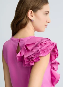 Liu Jo Camiseta con volantes-Mujer Camisetas Y Tops