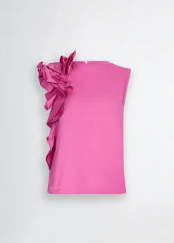 Liu Jo Camiseta con volantes-Mujer Camisetas Y Tops