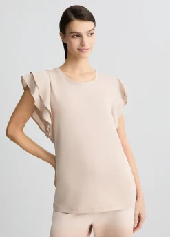 Liu Jo Camiseta con volantes-Mujer Ropa Deportiva|Camisetas Y Tops