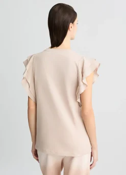 Liu Jo Camiseta con volantes-Mujer Ropa Deportiva|Camisetas Y Tops